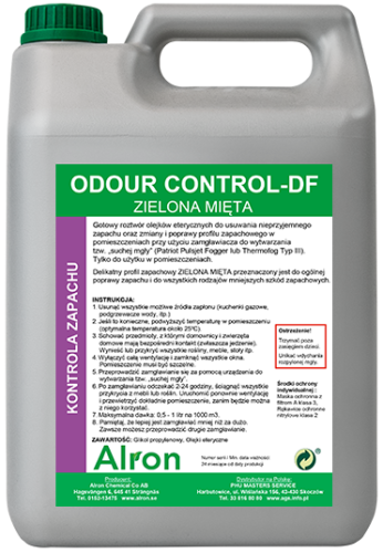 ODOUR CONTROL-DF ZIELONA MIĘTA do usuwania nieprzyjemnego zapachu oraz zmiany i poprawy profilu zapachowego SUCHA MGŁA