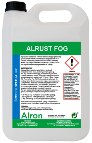 ALRUST FOG do ochrony przed korozją i pasywacją jonów chlorkowych powstających po pożarach PCV